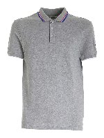 Polo con logo grigia