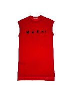 Vestito logo Marni Kids rosso