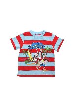 T-shirt Flamingo rossa e azzurra