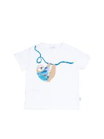 T-shirt bianca stampa bradipo