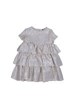 Vestito a balze color Sabbia