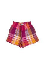 Shorts check color Pitaya