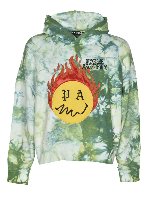 Felpa con cappuccio Burning Head verde