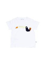 T-shirt bianca stampa tucano