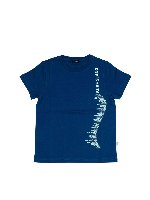 T-shirt stampa gommata blu