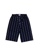 Pantalone crop a righe blu