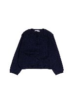 Cardigan girocollo blu