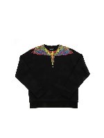 Felpa nera con stampa Wings