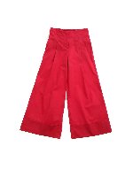 Pantalone rosso con risvolto al fondo