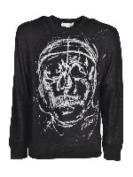 Felpa in misto lana nera