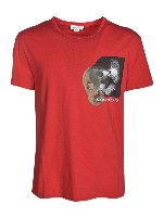 T-shirt con stampa e logo rossa