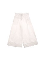 Pantalone bianco con risvolto al fondo