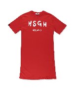 Abito rosso con logo