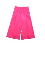 Pantalone fucsia con risvolto al fondo