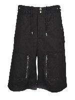 Bermuda con tasche sulle ginocchia neri