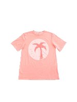 T-shirt rosa stampa palma
