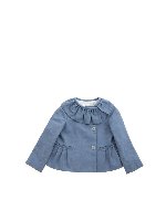 Giacca Saris azzurra con volant