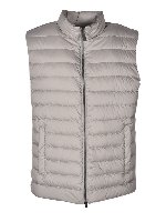 Piumino smanicato grigio chiaro