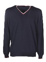 Maglione scollo V blu