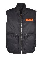 Gilet nero in nylon