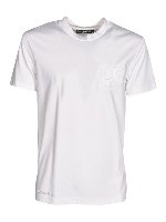 T-shirt con ricamo DG sul petto bianca