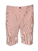 Bermuda a righe arancioni e bianche