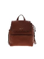 Zaino marrone con logo metallico