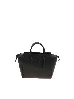 Bauletto nero stampa logo lettering