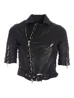 Chiodo nero con cintura