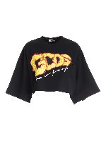 T-shirt crop fit nera