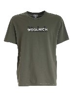 T-shirt verde militare logata