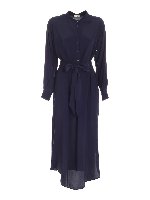 Abito con cintura blu