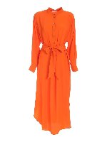 Abito con cintura arancione