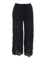 Pantalone ricamato nero