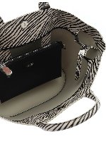 Shopper stampa animalier nera e beige