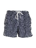 Boxer da mare blu stampa bianca