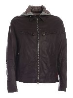 Giubbino marrone scuro con cappuccio