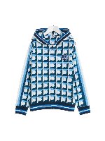 Felpa stampa maioliche azzurra e blu