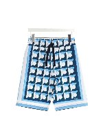 Bermuda stampa maioliche azzurro e blu