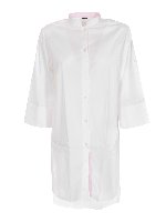 Maxi camicia bianca e rosa