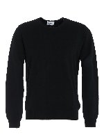 Pull girocollo in cotone blu