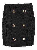 Gonna in viscosa con bottoni