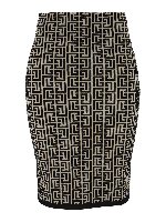 Gonna bicolore con monogramma