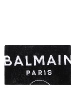 Telo mare in cotone con ricamo logo