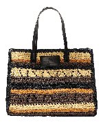 Borsa in viscosa a righe