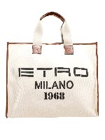 Tote in tela con stampa logo