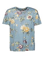 T-shirt in cotone a stampa floreale