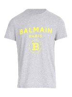 T-shirt con logo floccato fluo