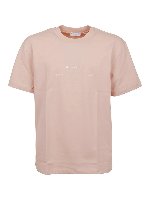 T-shirt girocollo con logo davanti e dietro