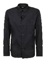 Camicia in cotone con ricamo teschio